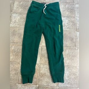 Boys, green Abercrombie sweat pant joggers, size 7/8